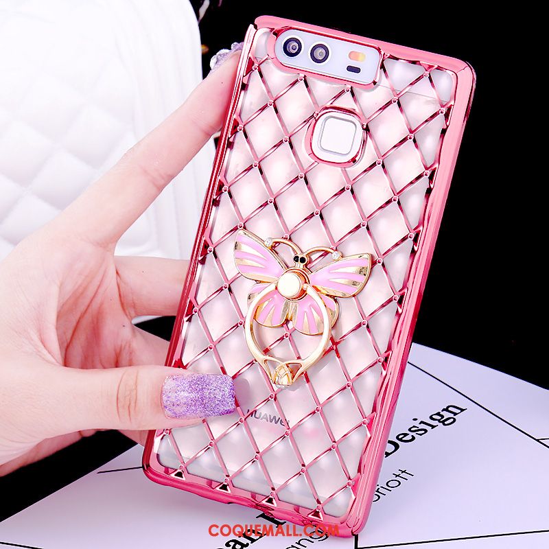 Étui Huawei P9 Plus Papillon Silicone Strass, Coque Huawei P9 Plus Protection Fluide Doux Champagner Farbe