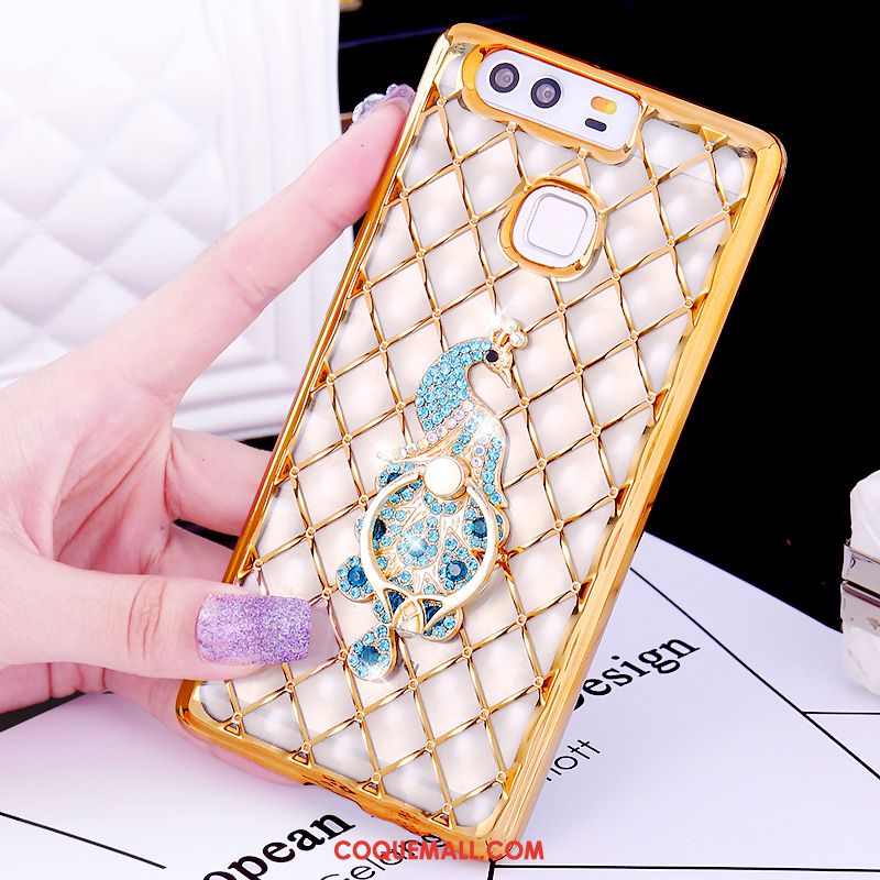 Étui Huawei P9 Plus Papillon Silicone Strass, Coque Huawei P9 Plus Protection Fluide Doux Champagner Farbe