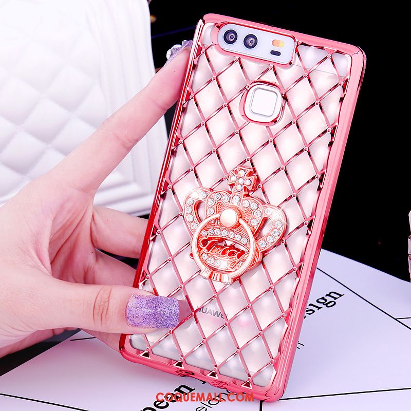 Étui Huawei P9 Plus Papillon Silicone Strass, Coque Huawei P9 Plus Protection Fluide Doux Champagner Farbe