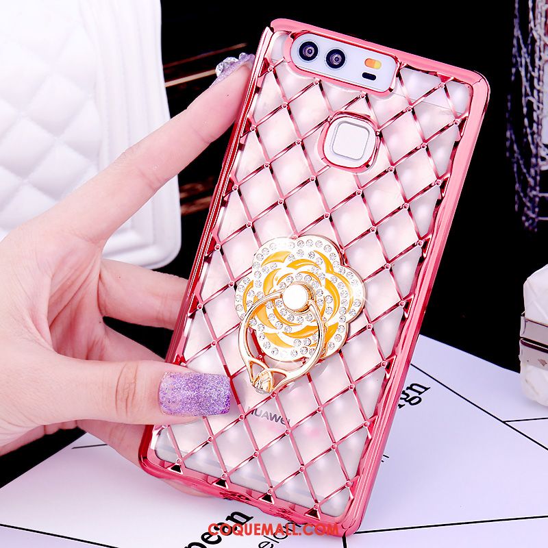 Étui Huawei P9 Plus Papillon Silicone Strass, Coque Huawei P9 Plus Protection Fluide Doux Champagner Farbe