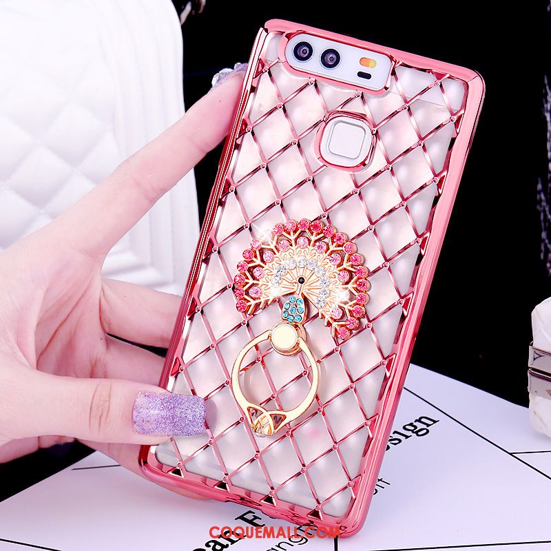 Étui Huawei P9 Plus Papillon Silicone Strass, Coque Huawei P9 Plus Protection Fluide Doux Champagner Farbe