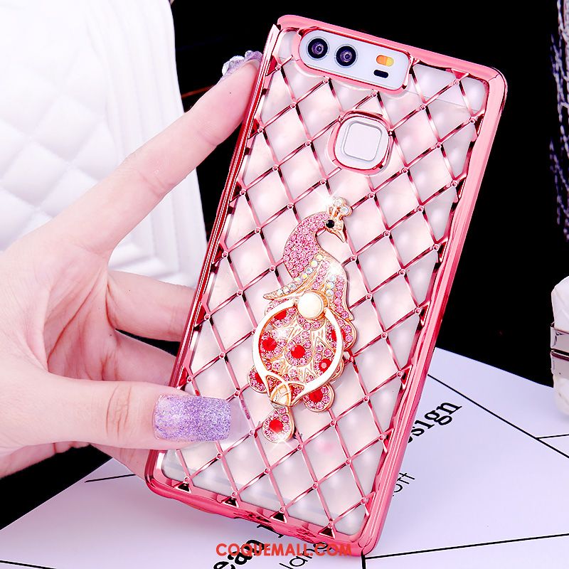 Étui Huawei P9 Plus Papillon Silicone Strass, Coque Huawei P9 Plus Protection Fluide Doux Champagner Farbe