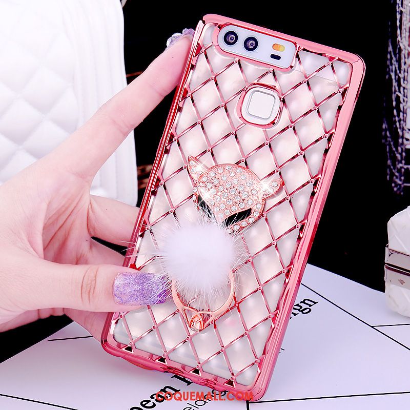 Étui Huawei P9 Plus Papillon Silicone Strass, Coque Huawei P9 Plus Protection Fluide Doux Champagner Farbe