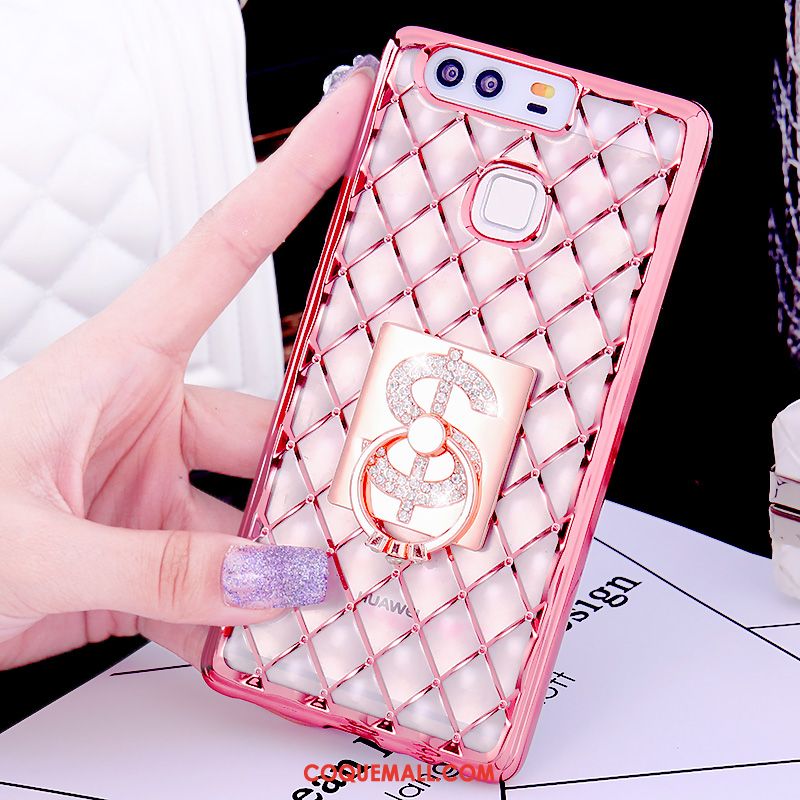 Étui Huawei P9 Plus Papillon Silicone Strass, Coque Huawei P9 Plus Protection Fluide Doux Champagner Farbe