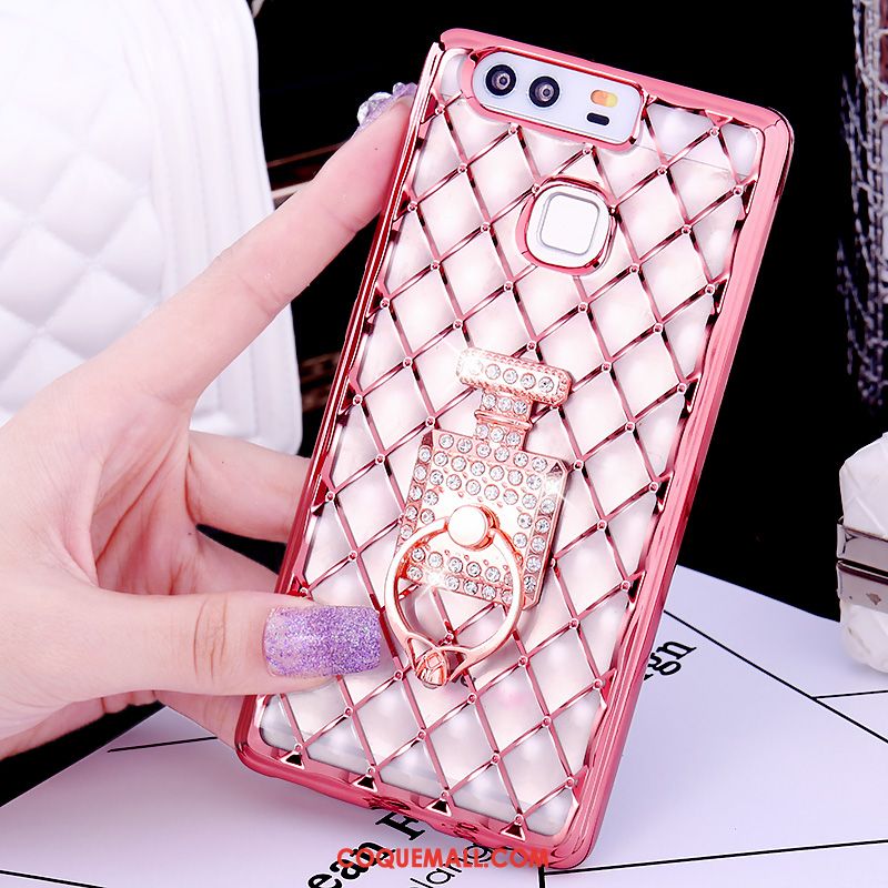 Étui Huawei P9 Plus Papillon Silicone Strass, Coque Huawei P9 Plus Protection Fluide Doux Champagner Farbe