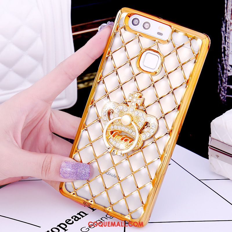 Étui Huawei P9 Plus Papillon Silicone Strass, Coque Huawei P9 Plus Protection Fluide Doux Champagner Farbe