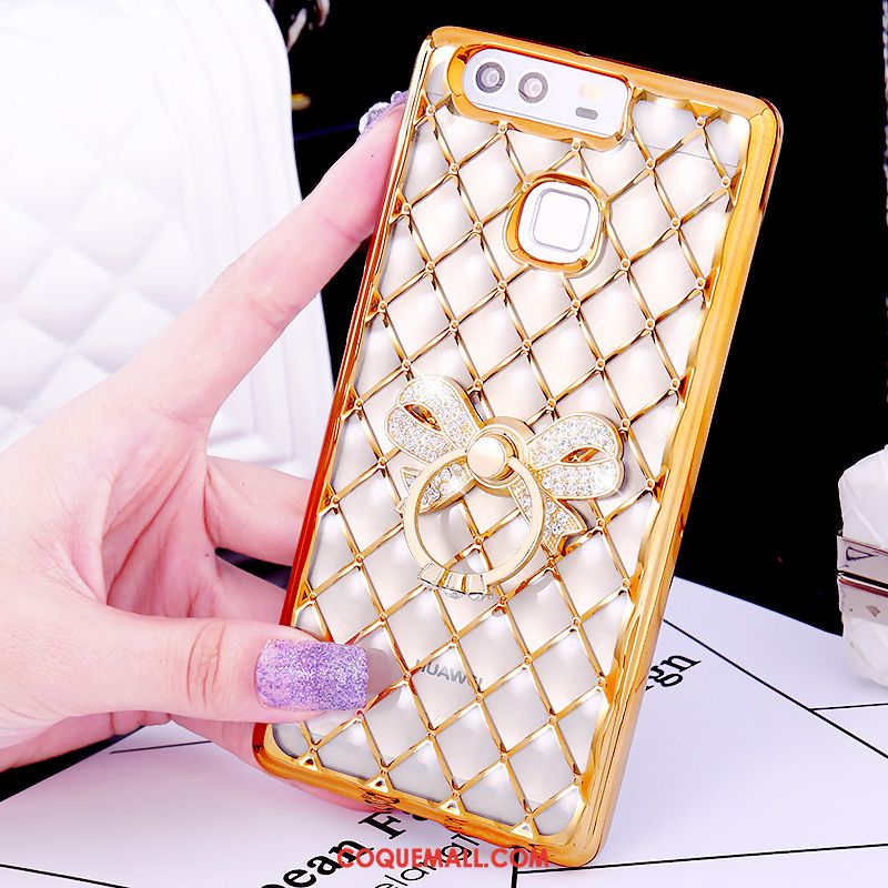 Étui Huawei P9 Plus Papillon Silicone Strass, Coque Huawei P9 Plus Protection Fluide Doux Champagner Farbe