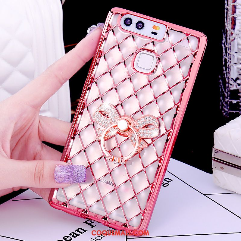 Étui Huawei P9 Plus Papillon Silicone Strass, Coque Huawei P9 Plus Protection Fluide Doux Champagner Farbe