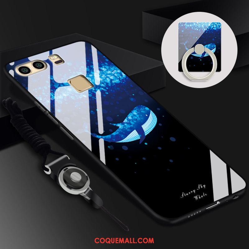 Étui Huawei P9 Plus Protection Tempérer Anneau, Coque Huawei P9 Plus Téléphone Portable Membrane