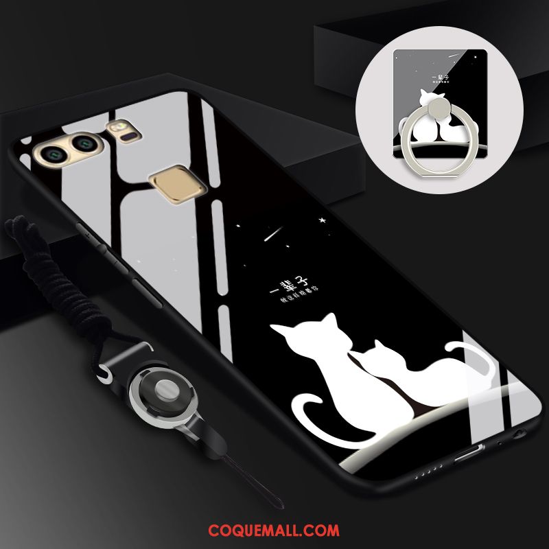 Étui Huawei P9 Plus Protection Tempérer Anneau, Coque Huawei P9 Plus Téléphone Portable Membrane