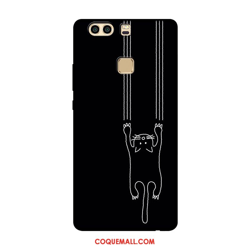 Étui Huawei P9 Plus Protection Téléphone Portable Chat, Coque Huawei P9 Plus Ornements Suspendus Fluide Doux