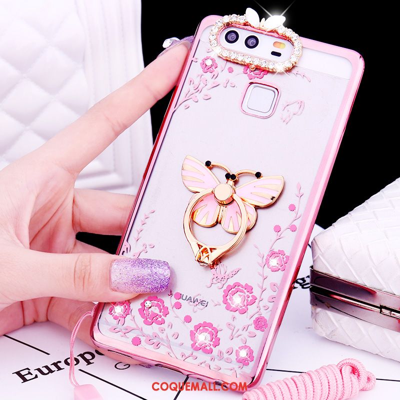 Étui Huawei P9 Plus Renard Téléphone Portable Protection, Coque Huawei P9 Plus Silicone Rose