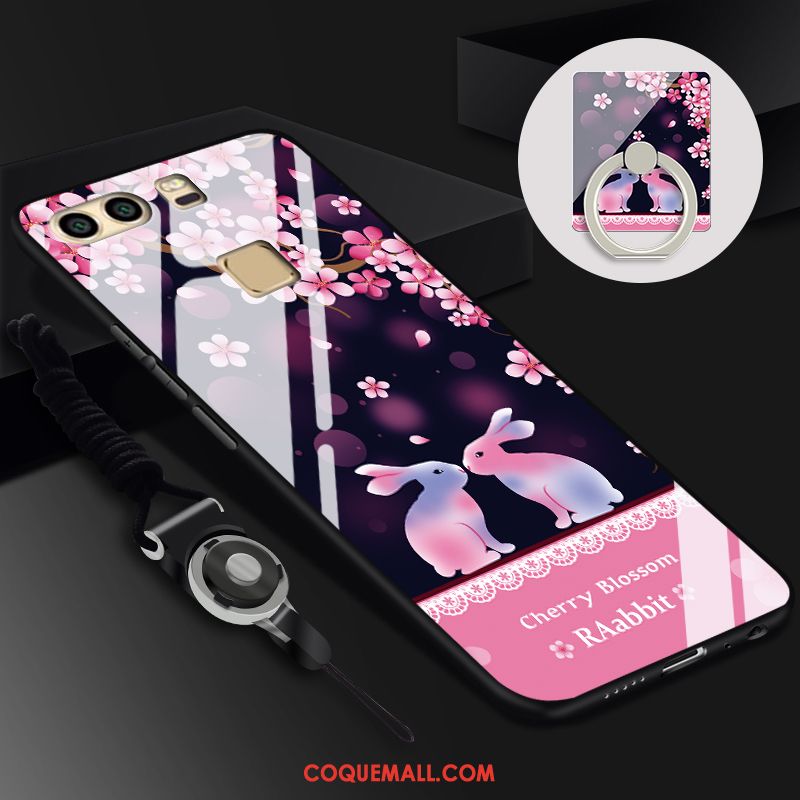 Étui Huawei P9 Plus Téléphone Portable Anneau Pu, Coque Huawei P9 Plus Membrane Tempérer