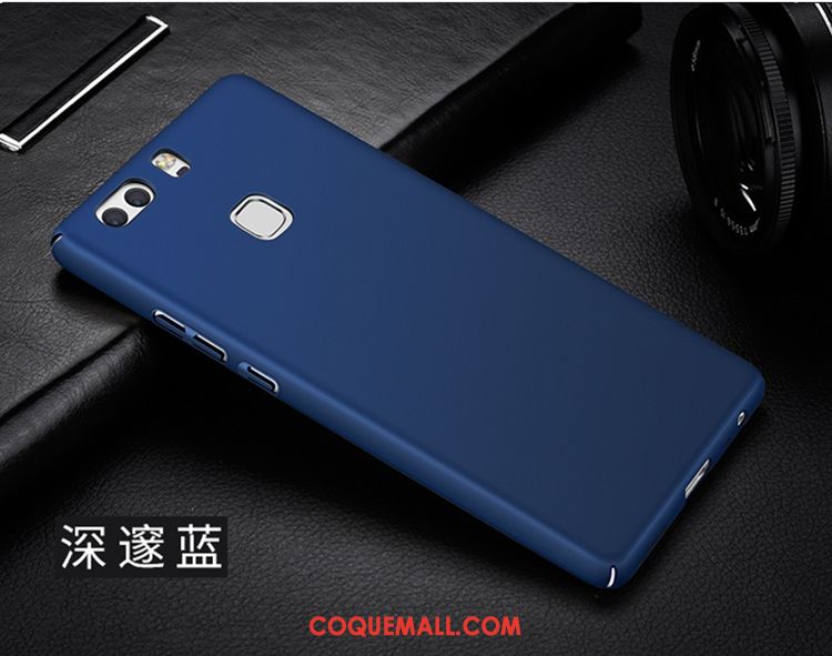 Étui Huawei P9 Plus Téléphone Portable Délavé En Daim Bleu, Coque Huawei P9 Plus Tout Compris Difficile