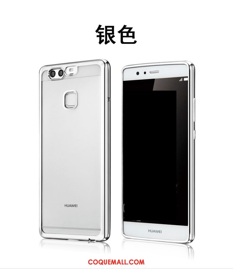 Étui Huawei P9 Protection Silicone Haute, Coque Huawei P9 Incassable Or