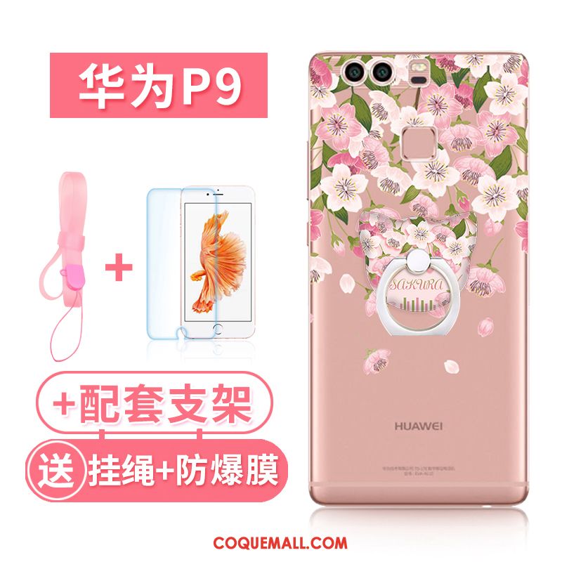 Étui Huawei P9 Silicone Transparent Nouveau, Coque Huawei P9 Ornements Suspendus Incassable