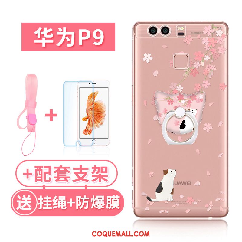 Étui Huawei P9 Silicone Transparent Nouveau, Coque Huawei P9 Ornements Suspendus Incassable