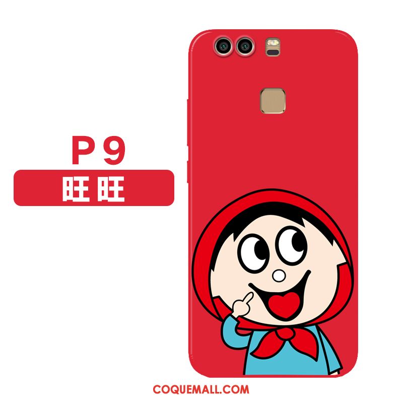 Étui Huawei P9 Tendance Fluide Doux Nouveau, Coque Huawei P9 Silicone Rouge