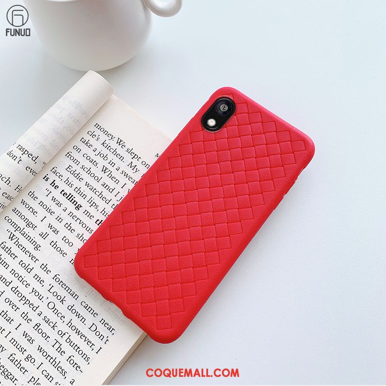 Étui Huawei Y5 2019 Bleu Tissage Business, Coque Huawei Y5 2019 Fluide Doux Respirant