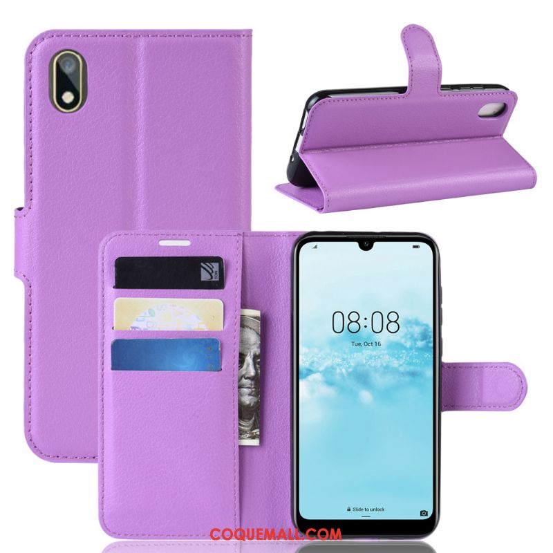 Étui Huawei Y5 2019 Incassable Rouge Support, Coque Huawei Y5 2019 Rose Protection