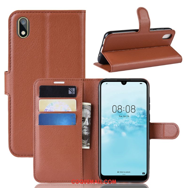 Étui Huawei Y5 2019 Incassable Rouge Support, Coque Huawei Y5 2019 Rose Protection