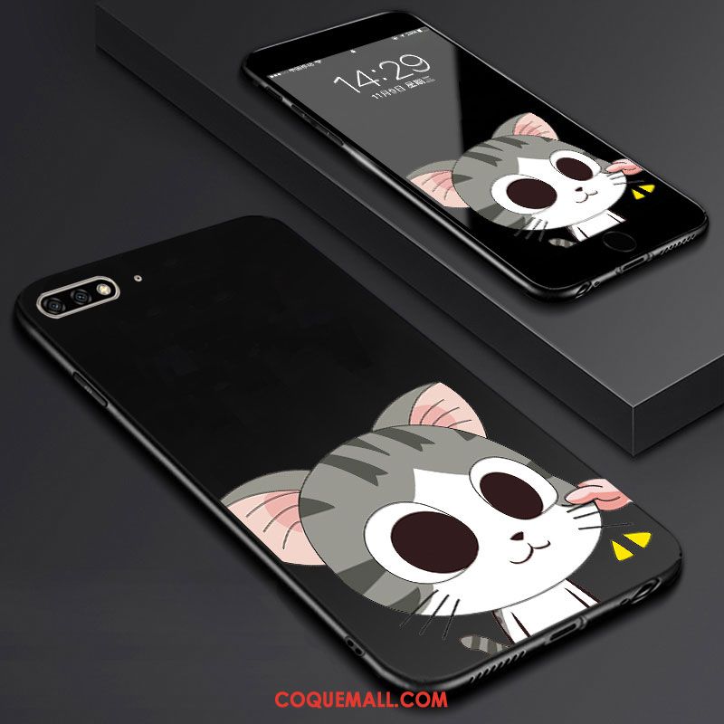 Étui Huawei Y6 2018 Art Membrane Support, Coque Huawei Y6 2018 Téléphone Portable Tempérer