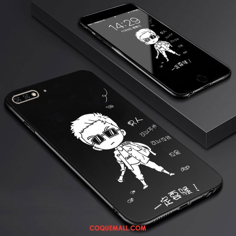 Étui Huawei Y6 2018 Art Membrane Support, Coque Huawei Y6 2018 Téléphone Portable Tempérer