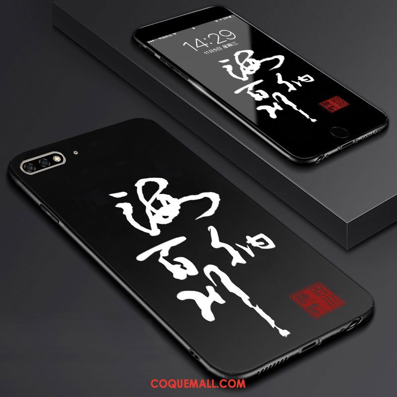 Étui Huawei Y6 2018 Art Membrane Support, Coque Huawei Y6 2018 Téléphone Portable Tempérer