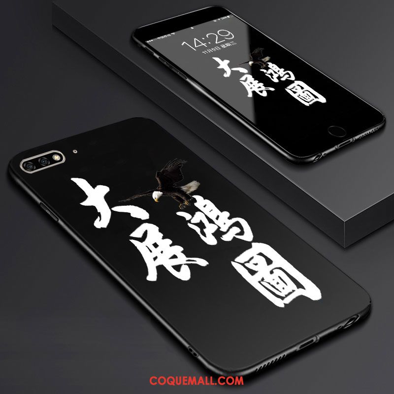 Étui Huawei Y6 2018 Art Membrane Support, Coque Huawei Y6 2018 Téléphone Portable Tempérer