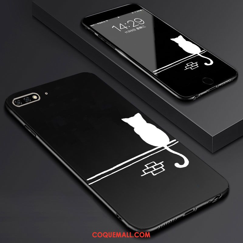 Étui Huawei Y6 2018 Art Membrane Support, Coque Huawei Y6 2018 Téléphone Portable Tempérer