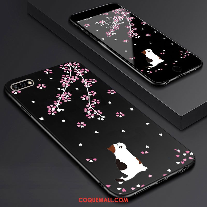 Étui Huawei Y6 2018 Art Membrane Support, Coque Huawei Y6 2018 Téléphone Portable Tempérer