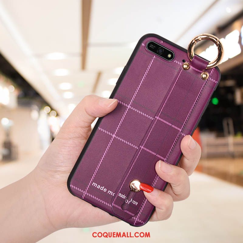 Étui Huawei Y6 2018 Créatif Silicone Marque De Tendance, Coque Huawei Y6 2018 Téléphone Portable Violet
