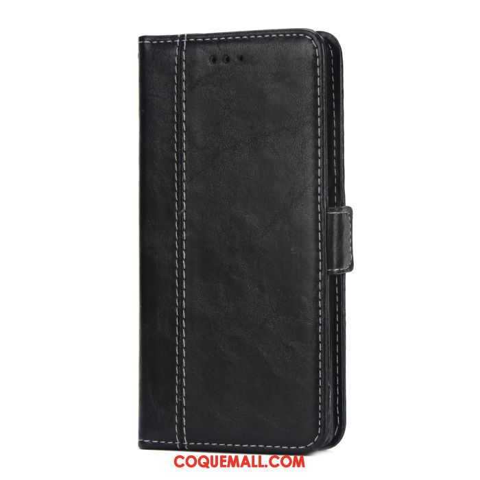 Étui Huawei Y6 2018 Cuir Véritable Téléphone Portable Business, Coque Huawei Y6 2018 Clamshell Incassable Braun