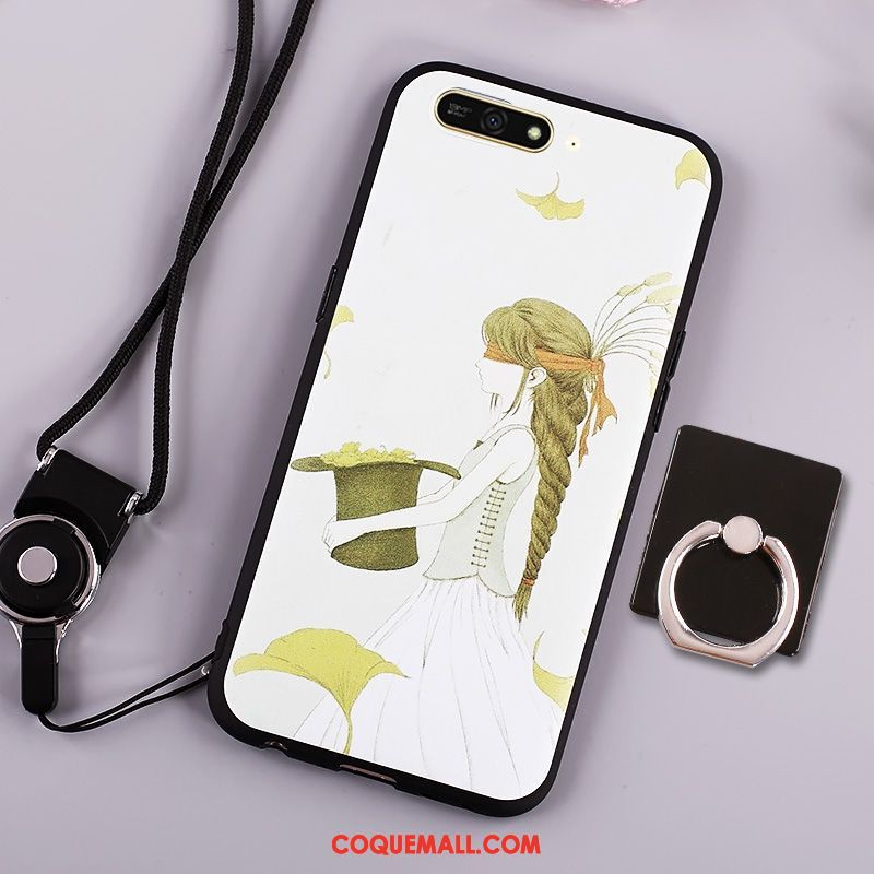 Étui Huawei Y6 2018 Dessin Animé Silicone Téléphone Portable, Coque Huawei Y6 2018 Bleu Marin