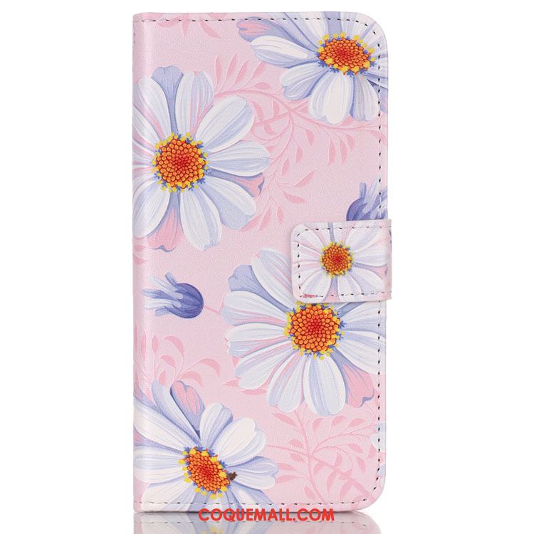 Étui Huawei Y6 2018 Fleur Peinture Étui En Cuir, Coque Huawei Y6 2018 Fluide Doux Pissenlit