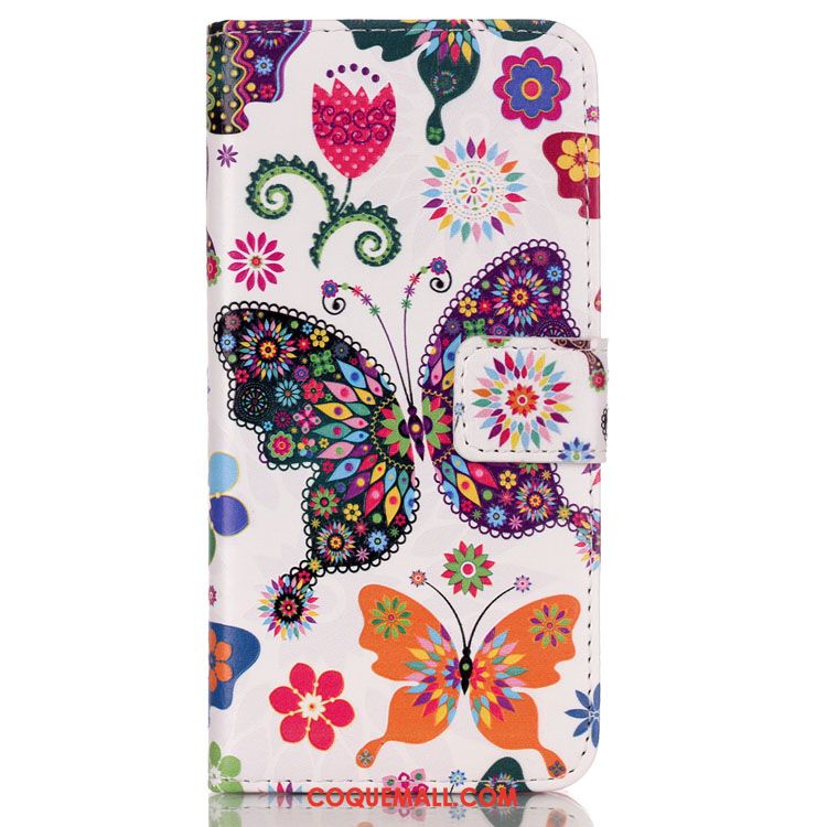 Étui Huawei Y6 2018 Fleur Peinture Étui En Cuir, Coque Huawei Y6 2018 Fluide Doux Pissenlit