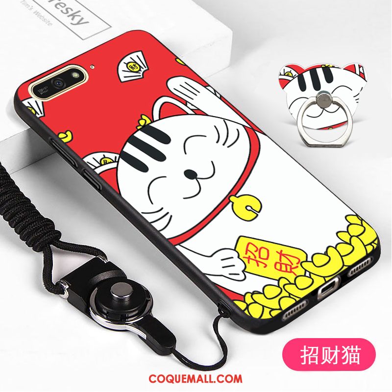 Étui Huawei Y6 2018 Membrane Rose Tempérer, Coque Huawei Y6 2018 Tout Compris Fluide Doux