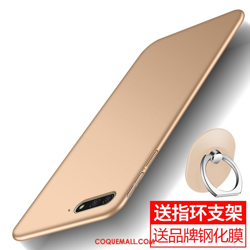 Étui Huawei Y6 2018 Or Noir Téléphone Portable, Coque Huawei Y6 2018 Tempérer Support