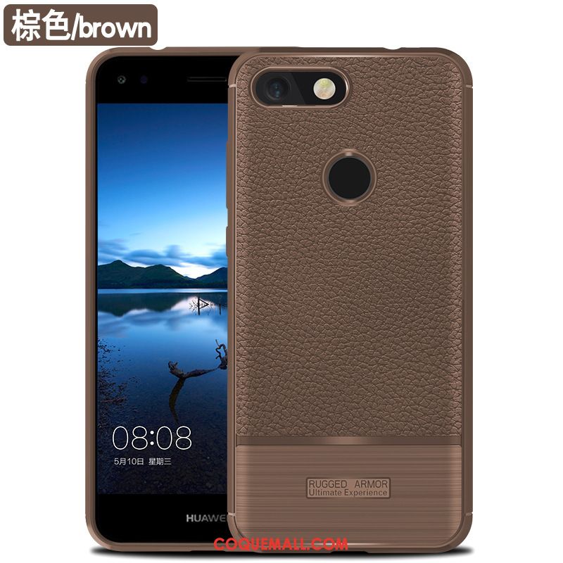 Étui Huawei Y6 2018 Protection Fluide Doux Gris, Coque Huawei Y6 2018 Incassable Silicone