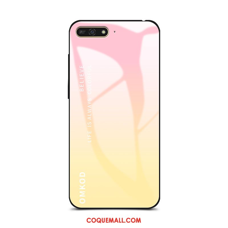 Étui Huawei Y6 2018 Silicone Rose Personnalité, Coque Huawei Y6 2018 Créatif Amoureux