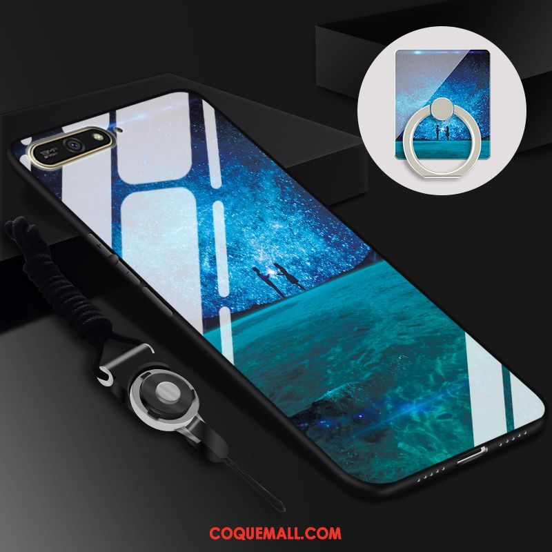 Étui Huawei Y6 2018 Tendance Haute Protection, Coque Huawei Y6 2018 Verre Difficile