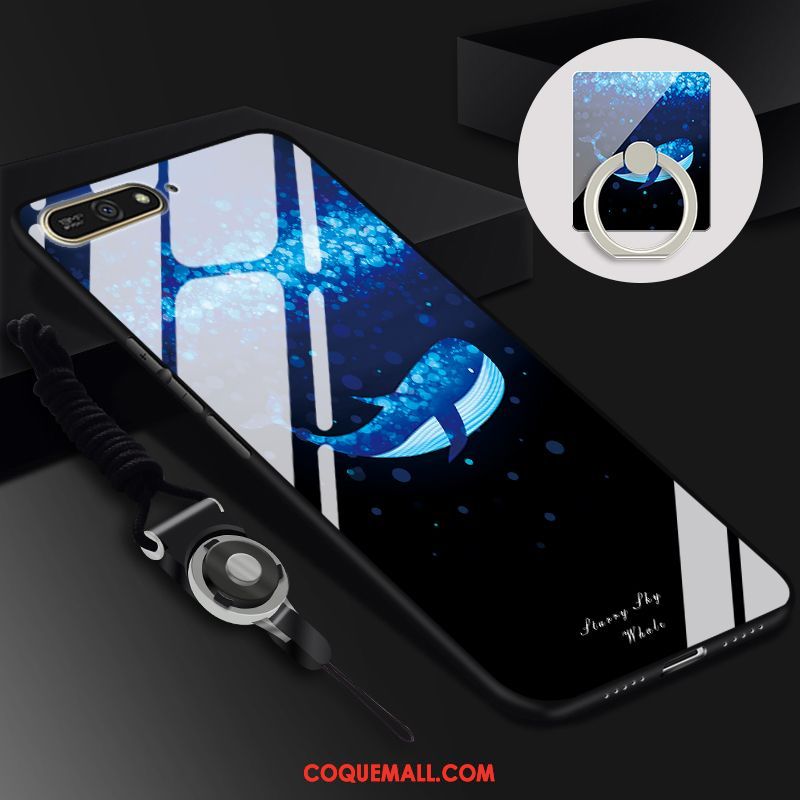 Étui Huawei Y6 2018 Tendance Haute Protection, Coque Huawei Y6 2018 Verre Difficile