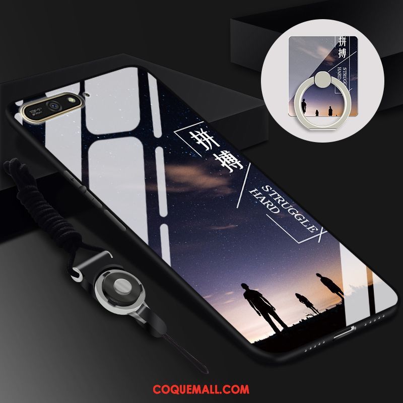 Étui Huawei Y6 2018 Tendance Haute Protection, Coque Huawei Y6 2018 Verre Difficile