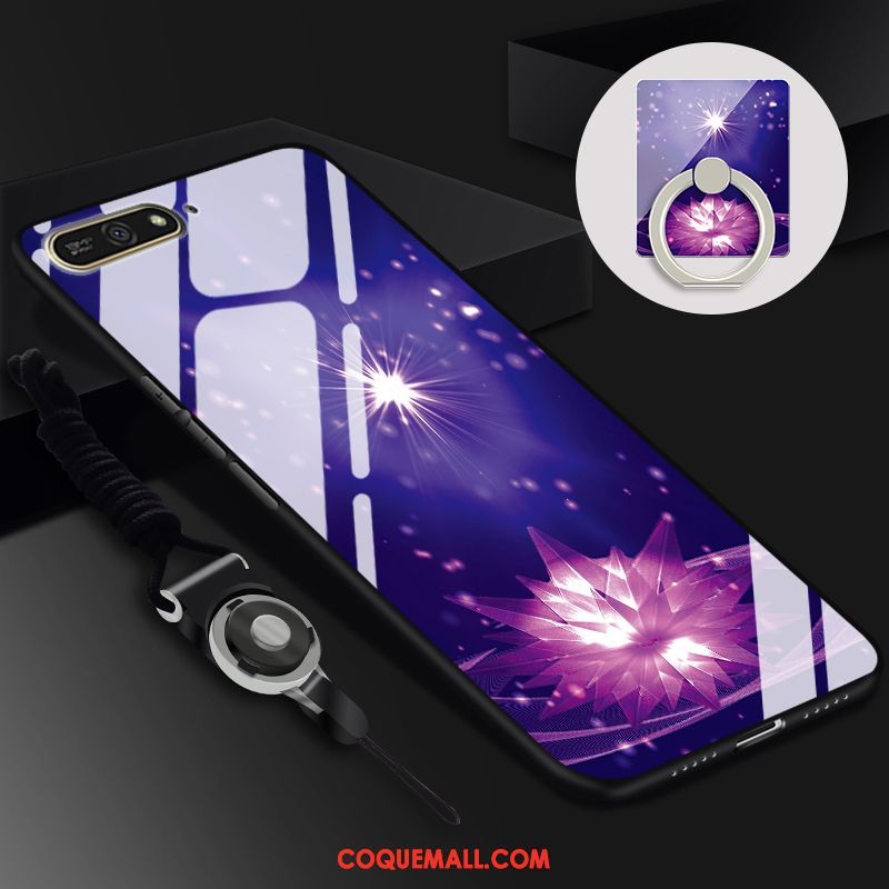 Étui Huawei Y6 2018 Tendance Haute Protection, Coque Huawei Y6 2018 Verre Difficile