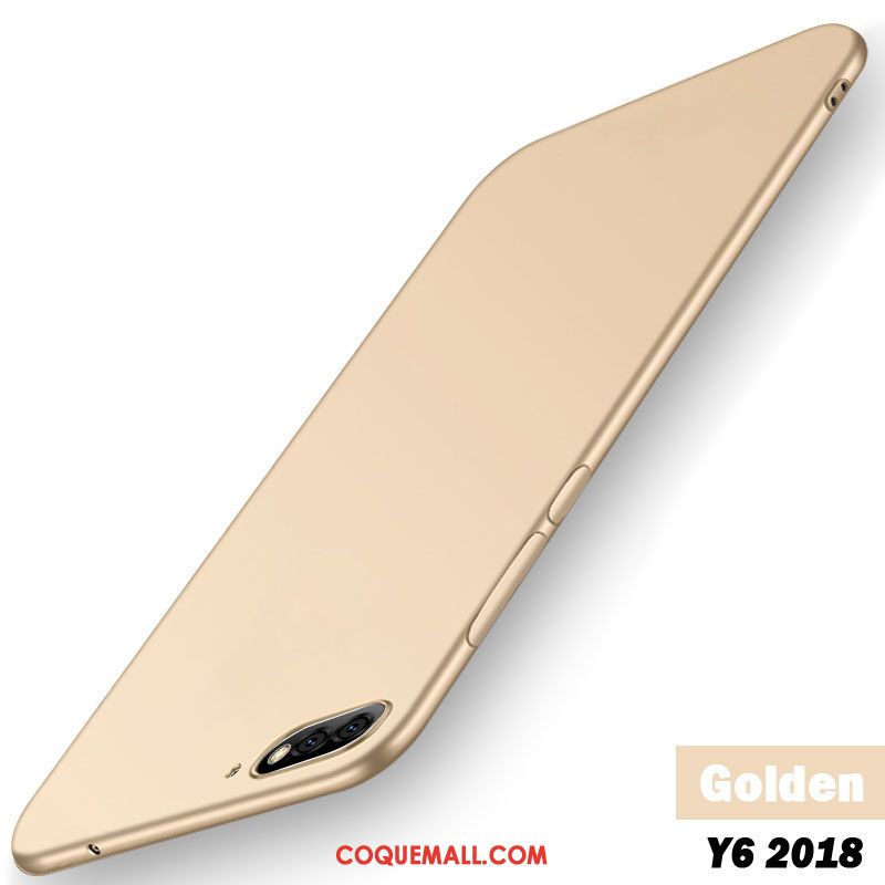 Étui Huawei Y6 2018 Tout Compris Fluide Doux Délavé En Daim, Coque Huawei Y6 2018 Téléphone Portable Noir