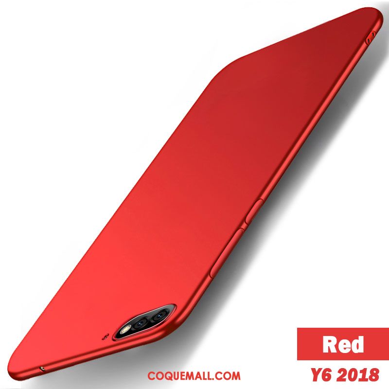 Étui Huawei Y6 2018 Tout Compris Fluide Doux Délavé En Daim, Coque Huawei Y6 2018 Téléphone Portable Noir