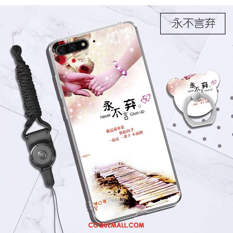 Étui Huawei Y6 2018 Transparent Téléphone Portable Protection, Coque Huawei Y6 2018 Incassable Fluide Doux