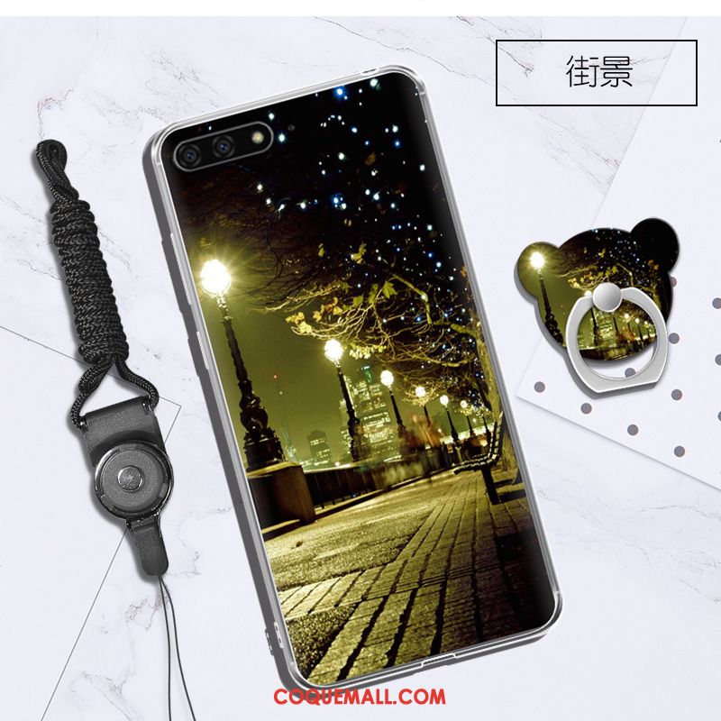 Étui Huawei Y6 2018 Transparent Téléphone Portable Protection, Coque Huawei Y6 2018 Incassable Fluide Doux