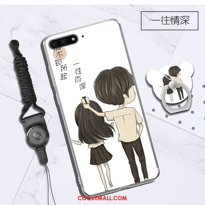 Étui Huawei Y6 2018 Transparent Téléphone Portable Protection, Coque Huawei Y6 2018 Incassable Fluide Doux