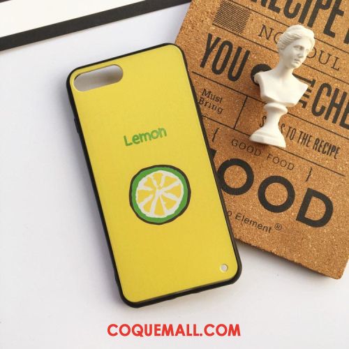 Étui Huawei Y6 2018 Téléphone Portable Fruit Frais, Coque Huawei Y6 2018 Jaune Fluide Doux